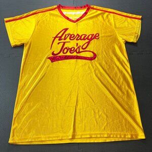 Dodgeball Average Joes Yellow & Red Costume T-Shirt XXL Official Licensed Design